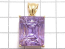 [Video][One of a kind] High Quality Amethyst AAA Faceted Pendant 18KGP NO.8