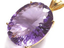 [Video][One of a kind] High Quality Amethyst AAA Faceted Pendant 18KGP NO.9