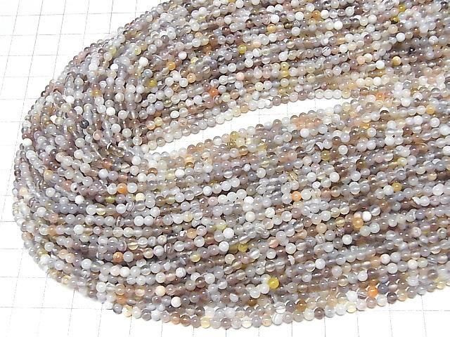 [Video] Botswana Agate Round 3mm 1strand beads (approx. 15 inches/38 cm)