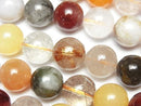 [Video] Multicolor Rutilated Quartz AA+ Round 12mm 1strand beads (approx. 15 inches/38 cm)