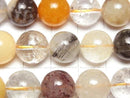 [Video] Multicolor Rutilated Quartz AA+ Round 12mm 1strand beads (approx. 15 inches/38 cm)