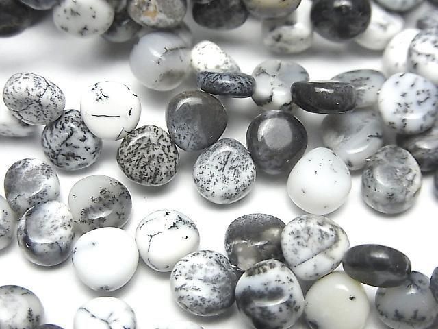 [Video] Dendrite Opal Chestnut (Smooth) 1strand beads (approx. 7 inches/18 cm)