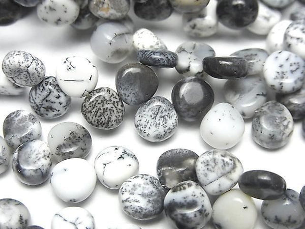 [Video] Dendrite Opal Chestnut (Smooth) 1strand beads (approx. 7 inches/18 cm)