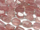 [Video] Pink Epidote AA+ Faceted Nugget 1strand beads (approx. 7 inches/17 cm)
