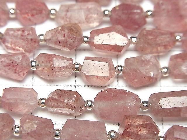 [Video] Pink Epidote AA+ Faceted Nugget 1strand beads (approx. 7 inches/17 cm)