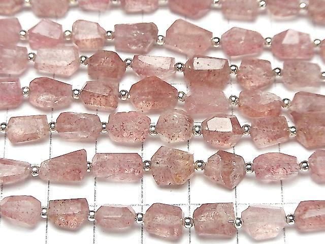 [Video] Pink Epidote AA+ Faceted Nugget 1strand beads (approx. 7 inches/17 cm)