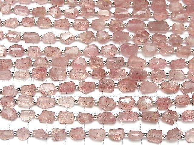 [Video] Pink Epidote AA+ Faceted Nugget 1strand beads (approx. 7 inches/17 cm)