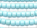 [Video] Magnesite Turquoise Rondelle (Heishi) 6x6x5mm [Light Blue] 1 strand beads (approx. 15 inches/38 cm)