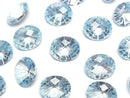 [Video] High Quality Sky Blue Topaz AAA Loose Stone Oval Checker Cut 12x10mm 1pc