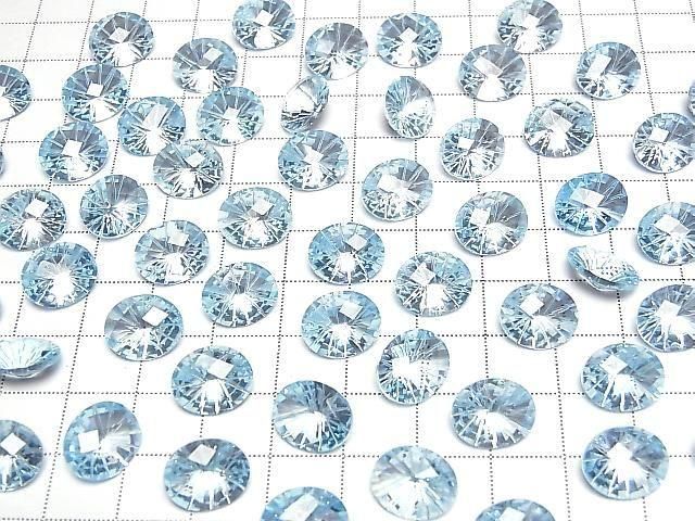 [Video] High Quality Sky Blue Topaz AAA Loose Stone Oval Checker Cut 12x10mm 1pc