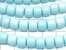 [Video] Magnesite Turquoise Rondelle (Heishi) 8x8x6mm [Light Blue] 1 strand beads (approx. 15 inches/38 cm)