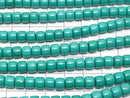[Video] Magnesite Turquoise Rondelle (Heishi) 6x6x5mm [Blue-Green] 1strand beads (approx. 15 inches/38 cm)