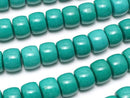 [Video] Magnesite Turquoise Rondelle (Heishi) 8x8x6mm [Blue-Green] 1strand beads (approx. 15 inches/37 cm)