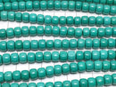 [Video] Magnesite Turquoise Rondelle (Heishi) 8x8x6mm [Blue-Green] 1strand beads (approx. 15 inches/37 cm)
