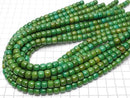 [Video] Magnesite Turquoise Rondelle (Heishi) 8x8x6mm [Green] 1 strand beads (approx. 15 inches/37 cm)
