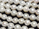 [Video] Fresh Water Pearl AA+ Natural Round-Rice 5.5-7mm White 1strand beads (approx. 15 inches/38 cm)