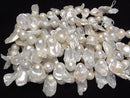 [Video] Fresh Water Pearl AA Fin Baroque 25-37mm White 1strand beads (approx. 16 inches/39 cm)