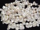 [Video] Fresh Water Pearl AA+ Fin Baroque 23-37mm White 1strand beads (approx. 16 inches/39 cm)