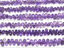 [Video] High Quality Amethyst AAA- Drop Faceted Briolette 1strand beads (approx. 6 inches/16 cm)