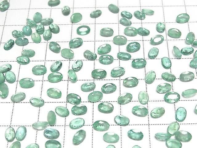 [Video]High Quality Emerald AA++ Loose stone Oval Faceted 6x4mm 2pcs