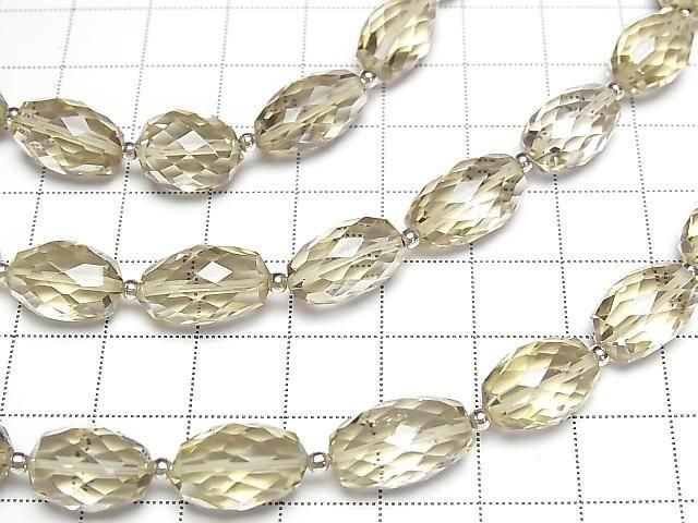 [Video] High Quality Lemon Quartz AAA Faceted Rice [M-L Size] 1 strand bead (approx. 6 inches/16 cm)