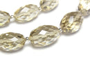 [Video] High Quality Lemon Quartz AAA Faceted Rice [Large] 1 strand beads (approx. 6 inches/16 cm)