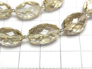 [Video] High Quality Lemon Quartz AAA Faceted Rice [Large] 1 strand beads (approx. 6 inches/16 cm)