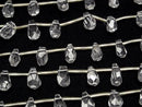 [Video] Crystal AA++ Rough Faceted Drop [S-M Size] Half or 1 Strand Beads (approx. 15 inches/36 cm)