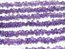 [Video] High Quality Amethyst AA++ Drop Faceted Briolette [Small Size] 1 strand beads (approx. 6 inches/16 cm)
