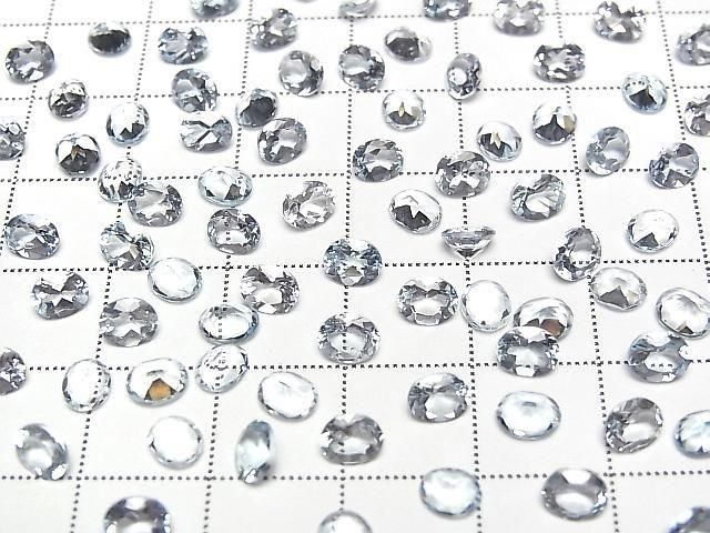 [Video]High Quality Aquamarine AAA Loose stone Oval Faceted 5x4mm 3pcs