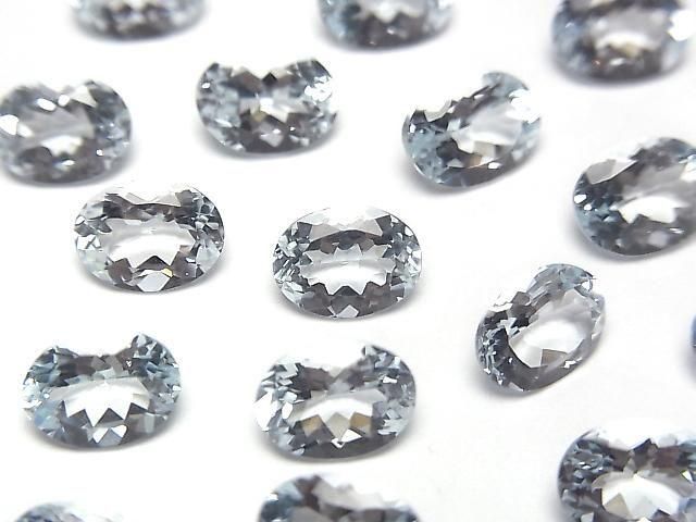[Video]High Quality Aquamarine AAA Loose stone Oval Faceted 8x6mm 1pc