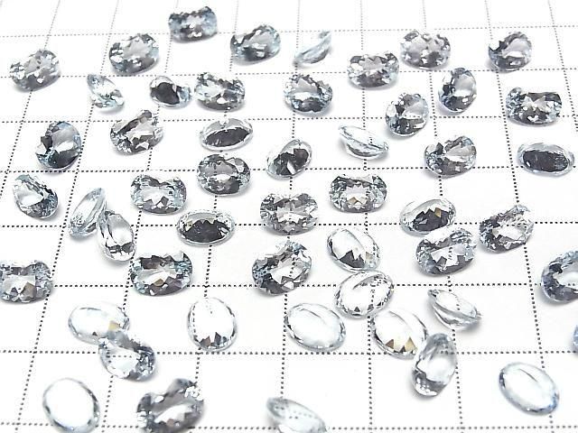 [Video]High Quality Aquamarine AAA Loose stone Oval Faceted 8x6mm 1pc