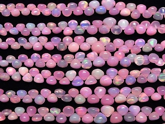 [Video] Ethiopian Pink Opal Onion (Smooth) half or 1 strand (18cm)