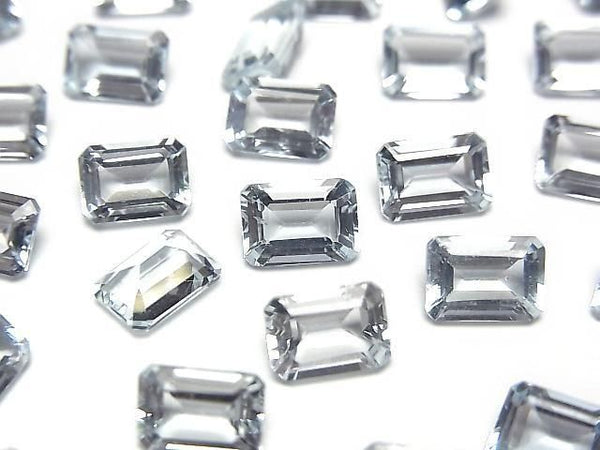 [Video] High Quality Aquamarine AAA Loose Stone Rectangle Faceted 7x5mm 2pcs