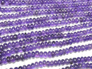 [Video] High Quality Amethyst AAA- Rondelle 1strand beads (approx. 15 inches/38 cm)