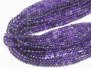 [Video] High Quality Amethyst AAA- Rondelle 1strand beads (approx. 15 inches/38 cm)