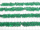 [Video] High Quality Green Onyx AAA Drop Faceted Briolette [Medium Size] Half or 1 Strand Beads (approx. 6 inches/16 cm)