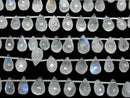 [Video] High Quality Rainbow Moonstone AA++ Drop Faceted Briolette Half or 1 Strand Bead (approx. 7 inches/19 cm)