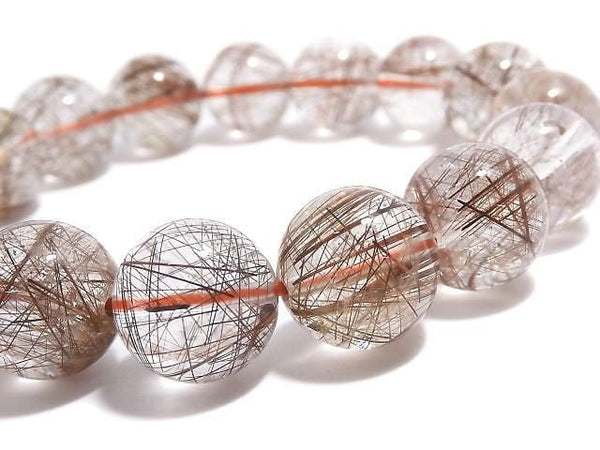 [Video][One of a kind] Copper Rutilated Quartz AAA Round 13mm Bracelet NO.103