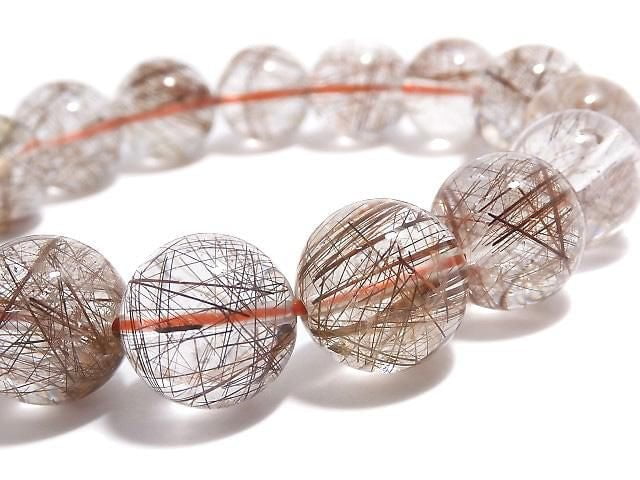 [Video][One of a kind] Copper Rutilated Quartz AAA Round 13mm Bracelet NO.103