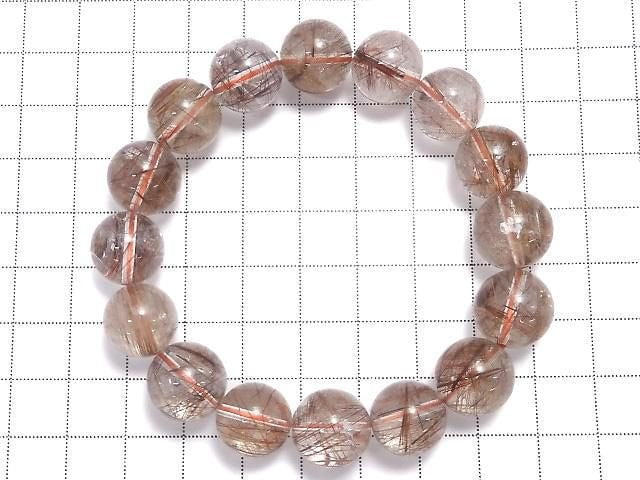 [Video][One of a kind] Copper Rutilated Quartz AAA Round 13mm Bracelet NO.103