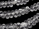 [Video] High Quality Crystal AAA-Drop Faceted Briolette [S-M Size] 1 Strand Beads (approx. 6 inches/16 cm)