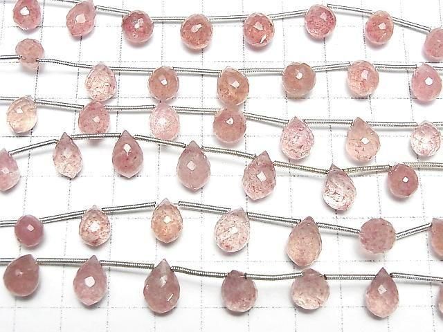 [Video] High Quality Pink Epidote AA++ Marquise Rice Faceted Briolette 1 strand (8 pcs)