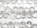 [Video] High Quality Crystal AAA-Drop Faceted Briolette [Medium Size] 1 Strand Beads (approx. 6 inches/16 cm)