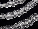 [Video] High Quality Crystal AAA-Drop Faceted Briolette [Medium Size] 1 Strand Beads (approx. 6 inches/16 cm)
