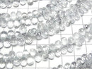 [Video] High Quality Unheated Blue Topaz AAA-Drop Faceted Briolette [Medium Size] Half or 1 Strand Bead (approx. 6 inches/16 cm)