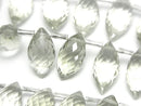 [Video] High Quality Green Amethyst AAA- Marquise Rice Faceted Briolette Half or 1 Strand Bead (approx. 7 inches/17 cm)