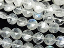 [Video] Rainbow Moonstone AA++ Faceted Coin 1strand beads (approx. 9 inches/23 cm)