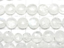 [Video] Rainbow Moonstone AA++ Faceted Coin 1strand beads (approx. 9 inches/23 cm)