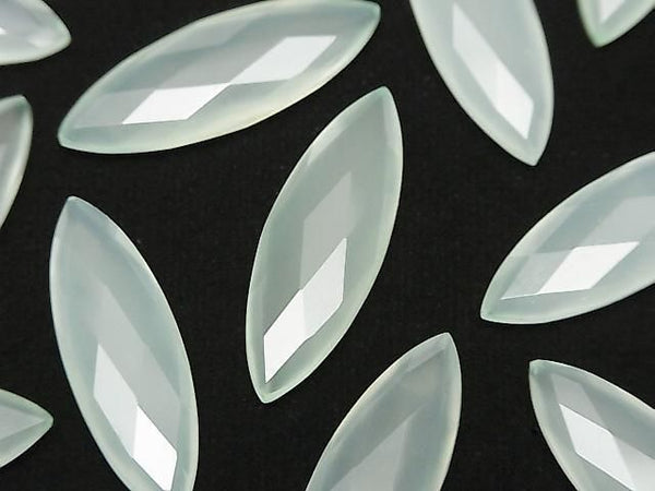 Sea Blue Chalcedony AAA Loose stone Faceted Marquise 30x10mm 1pc